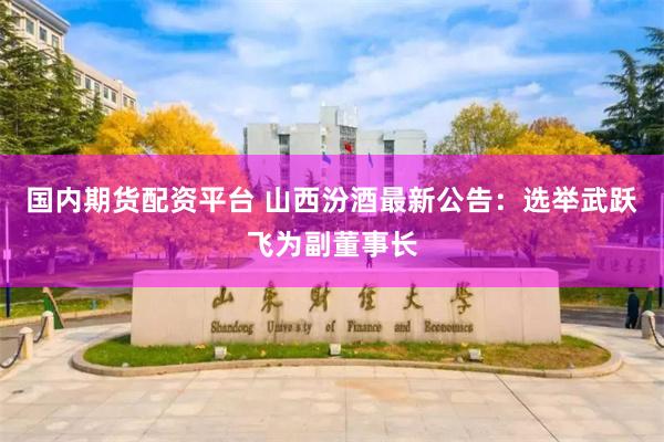 国内期货配资平台 山西汾酒最新公告：选举武跃飞为副董事长