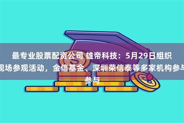 最专业股票配资公司 雄帝科技：5月29日组织现场参观活动，金信基金、深圳荣信泰等多家机构参与