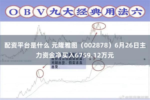 配资平台是什么 元隆雅图（002878）6月26日主力资金净买入6759.12万元