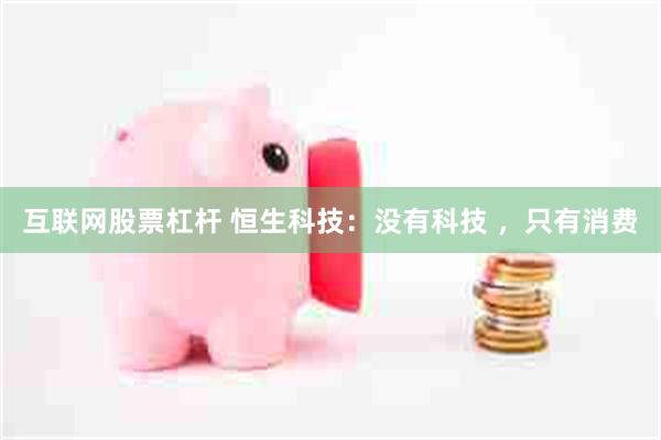 互联网股票杠杆 恒生科技：没有科技 ，只有消费