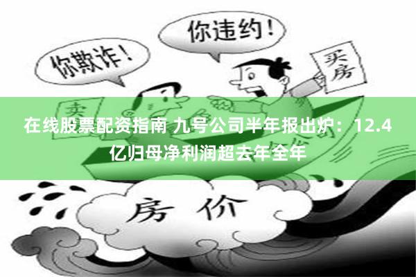 在线股票配资指南 九号公司半年报出炉：12.4亿归母净利润超去年全年