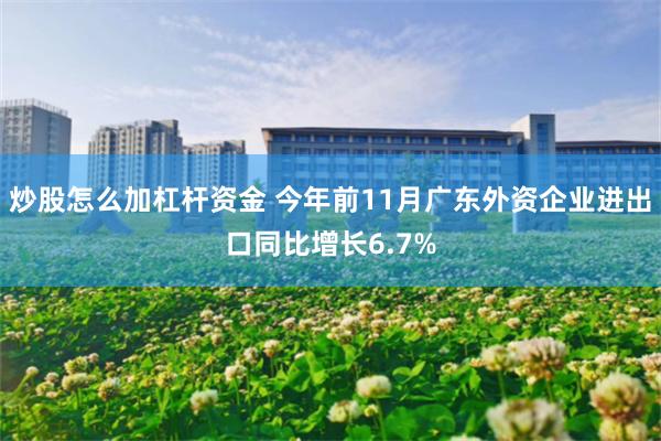 炒股怎么加杠杆资金 今年前11月广东外资企业进出口同比增长6.7%