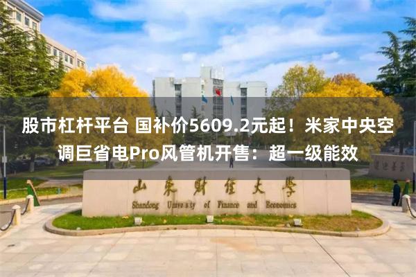 股市杠杆平台 国补价5609.2元起！米家中央空调巨省电Pro风管机开售：超一级能效