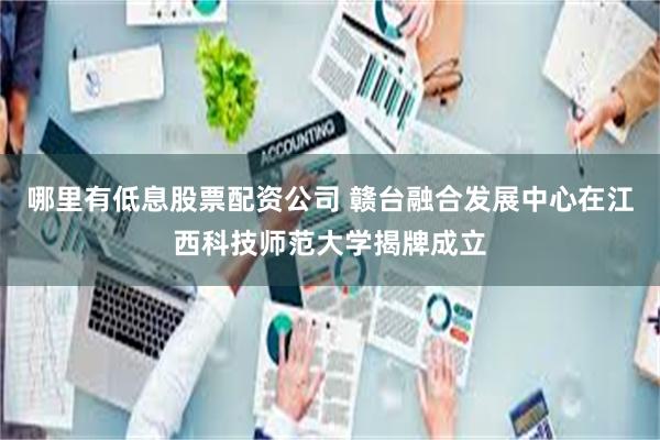 哪里有低息股票配资公司 赣台融合发展中心在江西科技师范大学揭牌成立